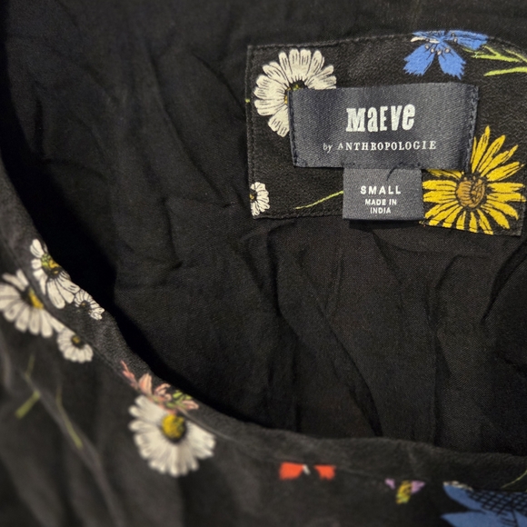 Maeve Anthropologie Aderyn Botanical Silk Dress Size Small - Picture 9 of 9